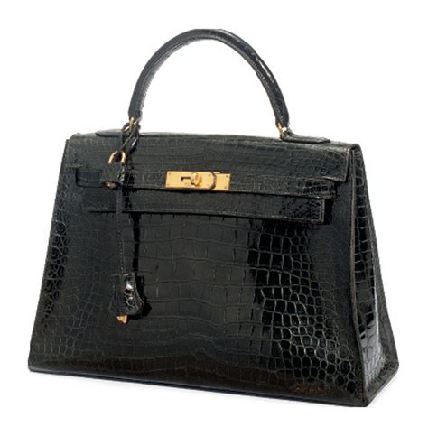 hermes kelly handbag black crocodile|vintage Hermes crocodile bag.